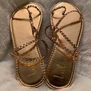Gold Lulu’s Goddess Sandals